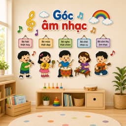 Bộ Bảng Các Góc Mầm Non Trang Trí Lớp Học Cho Bé, Tranh Góc Fomex 5mm Decal Có Sẵn Keo Dán (6641) 2