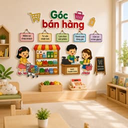 Bộ Bảng Các Góc Mầm Non Trang Trí Lớp Học Cho Bé, Tranh Góc Fomex 5mm Decal Có Sẵn Keo Dán (6641) 4
