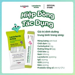 Lactoferrin Active ILDONG Hàn Quốc, Bổ Sung Lactoferrin, IgG, Lợi Khuẩn Và Kẽm, Hỗ Trợ Tăng Cường Đề Kháng Cho Bé 3