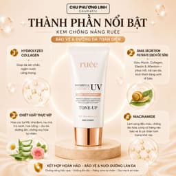 Kem Chống Nắng RUÉE Waterfull UV Essence Tone-Up SPF50+ PA++++ 50ml – Chống Nắng, Nâng Tone Hồng Tự Nhiên, Cấp Ẩm 4