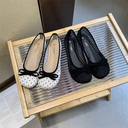Giày Bệt Nữ - Giày Búp Bê Mary Jane Ren Nơ Chấm Bi Nữ Tính Thanh Lịch Dễ Phối Đồ - N0029-HH4 1