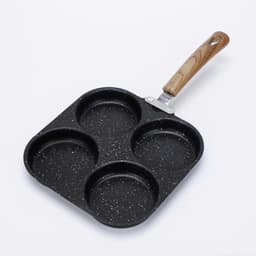 Chảo men chống dính 4 ngăn cán gỗ chiên trứng rán thịt đa năng 6