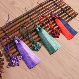 Tua Rua Đôi Cát Tường Đồng Tâm - Bộ Dây Treo Kết Phối Màu Kèm Phụ Kiện Treo Quạt, Áo Dài, Hộp Quà, Trang Trí Cổ Phong 4