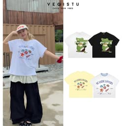 Áo thun BOXY Local Brand VEQISTU "Sò + Dừa" Áo Thun Boxy Form Rộng Unisex 250Gsm Cotton 1