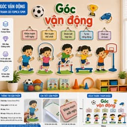 Bộ Bảng Các Góc Mầm Non Trang Trí Lớp Học Cho Bé, Tranh Góc Fomex 5mm Decal Có Sẵn Keo Dán (6641) 7