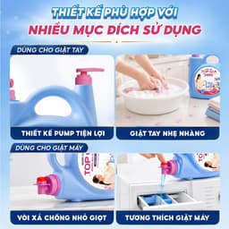 Nước Giặt TopGia Can 5.3KG Đậm Đặc Hương Hoa Sương Mai, Phấn Tinh Khôi Sạch Nhanh, Lưu Hương 100H 6