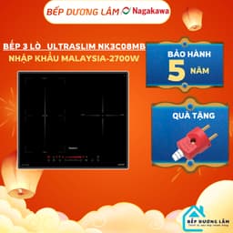 Bếp 3 lò từ Nagakawa UltraSlim NK3C08MB | Booster 2700W | Inverter thế hệ mới | BH 5 NĂM tại nhà 1