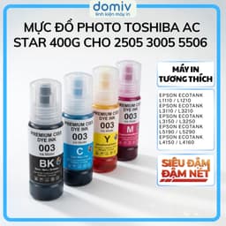 Mực Nước Tương Thích Epson 003 Cho L1110 L1210 L3110 L3210 L3150 L3250 L5190 Màu Sắc Chuẩn In Đậm Nét MIVDO 1