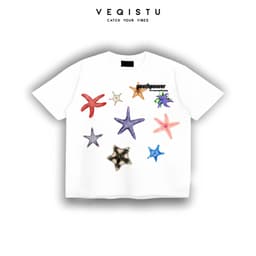 Áo thun BOXY Local Brand VEQISTU "STARFISH" Áo Thun Boxy Form Rộng Unisex Nam Nữ Tay Ngắn  250Gsm Cotton 2