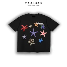 Áo thun BOXY Local Brand VEQISTU "STARFISH" Áo Thun Boxy Form Rộng Unisex Nam Nữ Tay Ngắn  250Gsm Cotton 3