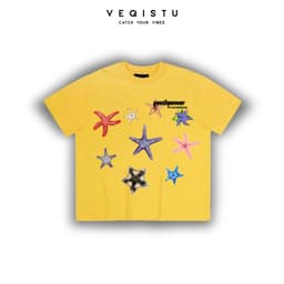 Áo thun BOXY Local Brand VEQISTU "STARFISH" Áo Thun Boxy Form Rộng Unisex Nam Nữ Tay Ngắn  250Gsm Cotton 6