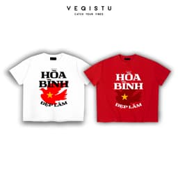 Áo thun BOXY Local Brand VEQISTU "Việt Nam" Áo Thun Boxy Form Rộng Unisex Nam Nữ Tay Ngắn  250Gsm Cotton 3