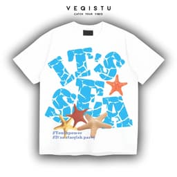 Áo Thun BOXY Local Brand VEQISTU "IT'S SEA", Áo Thun Boxy Form Rộng Unisexm Nam Nữ 250Gsm 100% Cotton 6