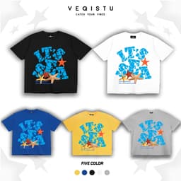 Áo Thun BOXY Local Brand VEQISTU "IT'S SEA", Áo Thun Boxy Form Rộng Unisexm Nam Nữ 250Gsm 100% Cotton 1