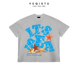 Áo Thun BOXY Local Brand VEQISTU "IT'S SEA", Áo Thun Boxy Form Rộng Unisexm Nam Nữ 250Gsm 100% Cotton 8