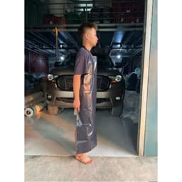 Tạp Dề Bảo Hộ Cắt Cỏ SIÊU DÀY DẶN Vải Bạt Ô Tô Chống Nước 0.65mm Chống Đất Đá Bắn Bảo Vệ An Toàn Cho Người Lao Độn 5