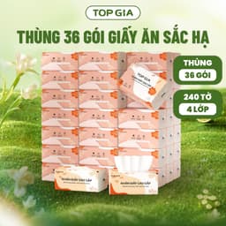 Giấy Ăn rút Sắc Hạ 4 Lớp Dập Vân 4D – Khăn Giấy Cao Cấp Siêu Dai, Mềm Mịn, Thấm Hút Tốt, Ít Bụi Giấy 1