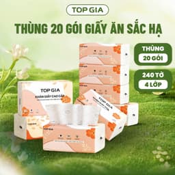 Giấy Ăn rút Sắc Hạ 4 Lớp Dập Vân 4D – Khăn Giấy Cao Cấp Siêu Dai, Mềm Mịn, Thấm Hút Tốt, Ít Bụi Giấy 2