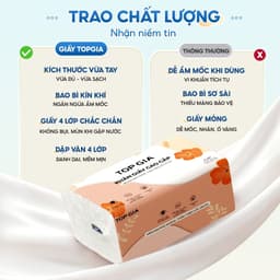 Giấy Ăn rút Sắc Hạ 4 Lớp Dập Vân 4D – Khăn Giấy Cao Cấp Siêu Dai, Mềm Mịn, Thấm Hút Tốt, Ít Bụi Giấy 3