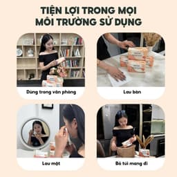 Giấy Ăn rút Sắc Hạ 4 Lớp Dập Vân 4D – Khăn Giấy Cao Cấp Siêu Dai, Mềm Mịn, Thấm Hút Tốt, Ít Bụi Giấy 6