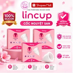 Cốc nguyệt san Lincup Mỹ chính hãng - Silicon Y tế an toàn, không tràn, thoải mái, dễ sử dụng 1