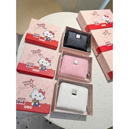 Ví Ngắn Nữ Cow&Kitty Dập Nổi Cao Cấp Full Box– Ví Cầm Tay Mini Khóa Kéo Charm Kim Loại Nhiều Ngăn Đựng Tiền Và Th 3