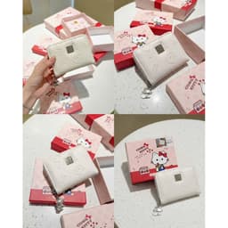 Ví Ngắn Nữ Cow&Kitty Dập Nổi Cao Cấp Full Box– Ví Cầm Tay Mini Khóa Kéo Charm Kim Loại Nhiều Ngăn Đựng Tiền Và Th 5
