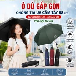 Ô Che Nắng Chống Tia UV, Dù Che Mưa Che Nắng Gấp Gọn Chất Liệu Chống Thấm Nước 1