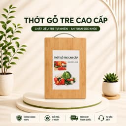 Thớt Gỗ Nhật  Kháng Khuẩn Chống Nấm Mốc An Toàn Khi Sử Dụng Size 34*24cm - VINALUXURY 1