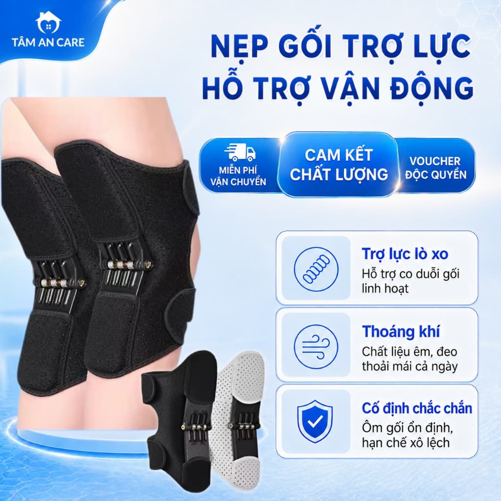 Đai Trợ Lực Đầu Gối  – Giảm Áp Lực Gối, Giảm Đau Gối Cho Người Già, Hỗ Trợ Vận Động Thể Thao