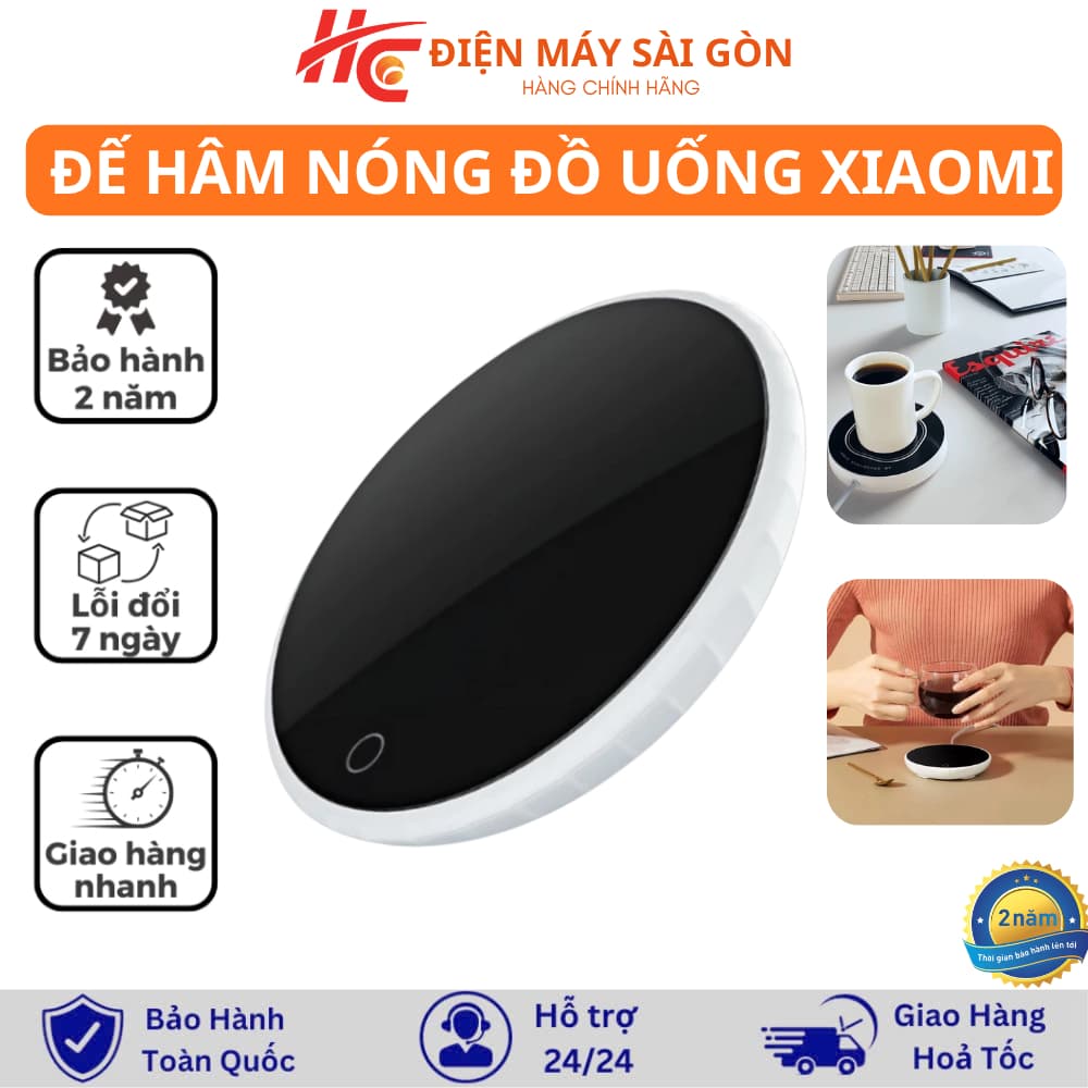 Đế Hâm Nóng Đồ Uống Xiaomi Thông Minh, Giữ Nhiệt Độ 50 - 60 ºC, Làm Nóng Sữa, Cà Phê, Nước