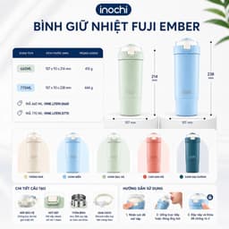 Cốc giữ nhiệt Fuji Ember Inochi – Inox 316 cao cấp, nắp kín, giữ nhiệt lâu, tiện mang theo 5