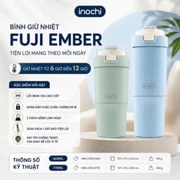 Cốc giữ nhiệt Fuji Ember Inochi – Inox 316 cao cấp, nắp kín, giữ nhiệt lâu, tiện mang theo 2