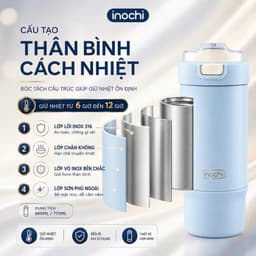 Cốc giữ nhiệt Fuji Ember Inochi – Inox 316 cao cấp, nắp kín, giữ nhiệt lâu, tiện mang theo 3