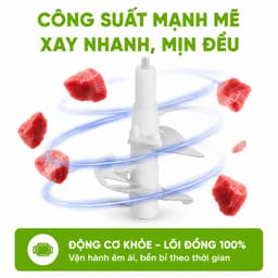 Máy Xay Thịt Cầm Tay Cối Thủy Tinh Công Suất 200W GD108 - Máy Xay Thực Phẩm Mini Thủy Tinh Cao Cấp 4