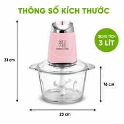 Máy Xay Thực Phẩm Misu Louis Cối Thủy Tinh 3 Lít Xay Thịt Cá Rau Củ Gia Vị Đa Năng GD109 6