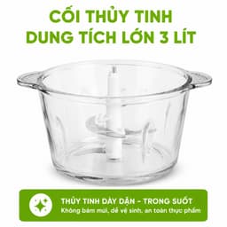 Máy Xay Thực Phẩm Misu Louis Cối Thủy Tinh 3 Lít Xay Thịt Cá Rau Củ Gia Vị Đa Năng GD109 5