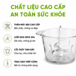 Máy Xay Thực Phẩm Misu Louis Cối Thủy Tinh 3 Lít Xay Thịt Cá Rau Củ Gia Vị Đa Năng GD109 7