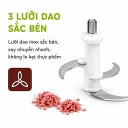 Máy Xay Thực Phẩm Misu Louis Cối Thủy Tinh 3 Lít Xay Thịt Cá Rau Củ Gia Vị Đa Năng GD109 2
