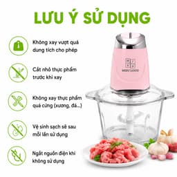 Máy Xay Thực Phẩm Misu Louis Cối Thủy Tinh 3 Lít Xay Thịt Cá Rau Củ Gia Vị Đa Năng GD109 9