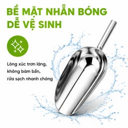 Xẻng Xúc Thực Phẩm Inox Không Gỉ Bề Mặt Nhẵn Bóng Dễ Vệ Sinh Chịu Lực Tốt An Toàn Sử Dụng GD113 5