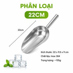 Xẻng Xúc Thực Phẩm Inox Không Gỉ Bề Mặt Nhẵn Bóng Dễ Vệ Sinh Chịu Lực Tốt An Toàn Sử Dụng GD113 8