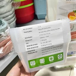 Lốc 10 hộp thực phẩm Chữ Nhật Vĩ Hưng – Hộp bảo quản có nắp, tiện trữ thực phẩm 8