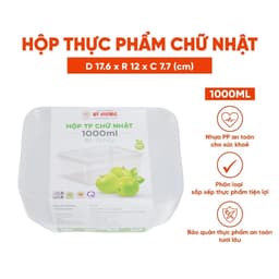 Lốc 10 hộp thực phẩm Chữ Nhật Vĩ Hưng – Hộp bảo quản có nắp, tiện trữ thực phẩm 2