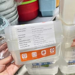 Lốc 10 hộp thực phẩm Chữ Nhật Vĩ Hưng – Hộp bảo quản có nắp, tiện trữ thực phẩm 6