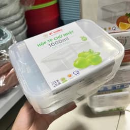 Lốc 10 hộp thực phẩm Chữ Nhật Vĩ Hưng – Hộp bảo quản có nắp, tiện trữ thực phẩm 5