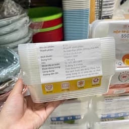 Lốc 10 hộp thực phẩm Chữ Nhật Vĩ Hưng – Hộp bảo quản có nắp, tiện trữ thực phẩm 9