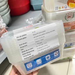 Lốc 10 hộp thực phẩm Chữ Nhật Vĩ Hưng – Hộp bảo quản có nắp, tiện trữ thực phẩm 7