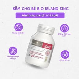 Kẽm Bioisland Zinc For Kids - Bổ Sung Kẽm Hữu Cơ Cho Trẻ, Hỗ Trợ Tăng Đề Kháng Lọ 120 Viên 2