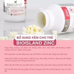 Kẽm Bioisland Zinc For Kids - Bổ Sung Kẽm Hữu Cơ Cho Trẻ, Hỗ Trợ Tăng Đề Kháng Lọ 120 Viên 5
